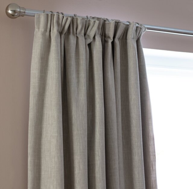 Habitat Blackout Pencil Pleat Curtains - Oatmeal - 168x183cm - image 1