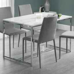 Julian Bowen Scala 4 Seater Dining Table - Marble Effect - thumbnail 1