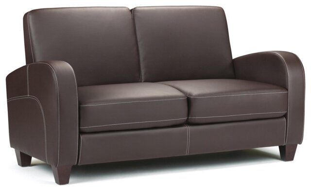 Julien Bowen Vivo Faux Leather 2 Seater Sofa - Brown - image 1