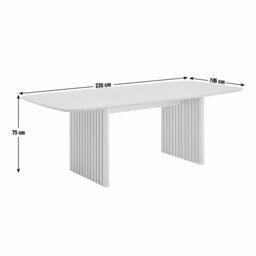 Habitat Crishel Oak Veneer 10 Seater Dining Table - Oak - thumbnail 2