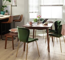 Habitat Skandi Walnut Veneer 6 Seater Dining Table