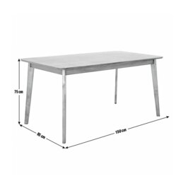 Habitat Skandi Walnut Veneer 6 Seater Dining Table - thumbnail 2