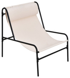 Habitat Teka Metal Garden Chair - Cream