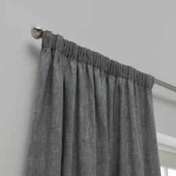 Habitat Thermal Blackout Linen Look Pencil Pleat Curtains - Charcoal -168x183cm