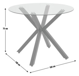 Argos Home Alice 4 Seater Dining Table - Gold - thumbnail 2