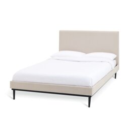 Argos Home Morley Fabric Double Bed Frame - Cream - thumbnail 2