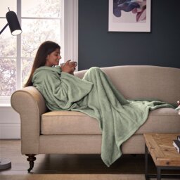 Silentnight Snugsie Wearable Blanket with Sleeves - Sage - thumbnail 2