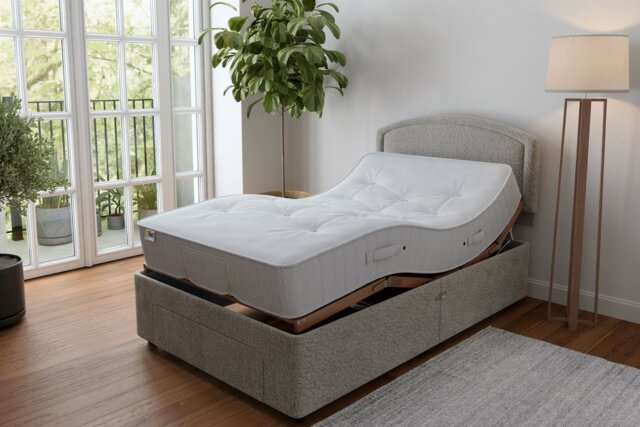 Mibed Small Double Adjustable Drawer Bed & Mattress - Grey - image 1