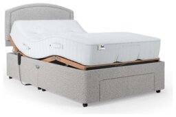 Mibed Small Double Adjustable Drawer Bed & Mattress - Grey - thumbnail 2