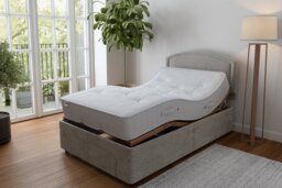 Mibed Small Double Adjustable Drawer Bed & Mattress - Grey