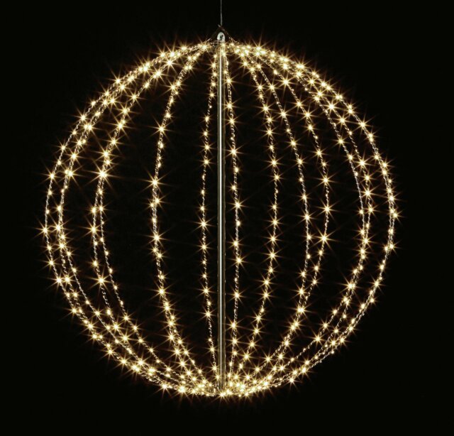 Premier Decorations 240 Warm White LED Christmas Ball Lights - image 1