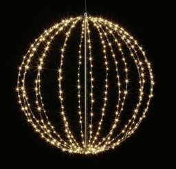 Premier Decorations 240 Warm White LED Christmas Ball Lights - thumbnail 1