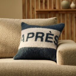 Habitat Apres Mohair Cushion - Navy - 43x43cm - thumbnail 1