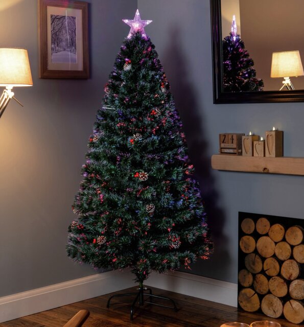 Premier Decorations 5ft Fibre Optic Christmas Tree - image 1