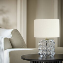 Habitat Glass Bobble Mini Table Lamp - Cream - thumbnail 2