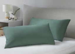 Habitat Cotton Rich 180 TC Standard Pillowcase Pair - Green