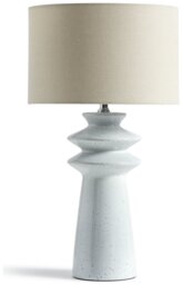 Habitat Astraeus Ceramic Table Lamp - White & Cream - thumbnail 2