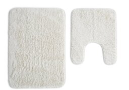 Argos Home Tufted Bath & Pedestal Mat Set - Cream - thumbnail 1