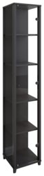Argos Home Optima 1 Door Narrow Glass Display Cabinet- Black