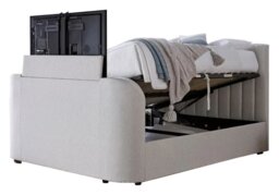 Smart TV Bed Sheldon Kingsize TV Ottoman Bed - Natural - thumbnail 2