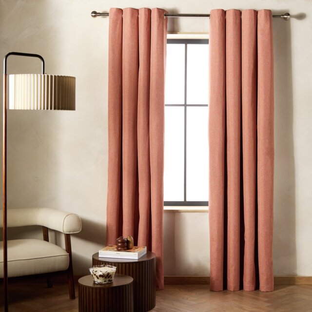 Habitat Blackout Eyelet Curtains - Orange - 117x137cm - image 1