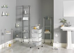 Argos Home 4 Tier Bathroom Storage Shelf Unit - Chrome - thumbnail 2
