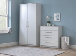Argos Home Normandy 2 Door Wardrobe - White - thumbnail 2