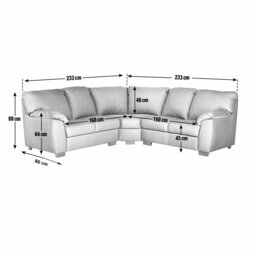 Argos Home Milano Leather Corner Sofa - Chocolate - thumbnail 2