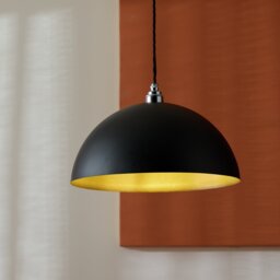 Habitat Mushroom Black Metal Easy Fit Lampshade - 35cm - thumbnail 2