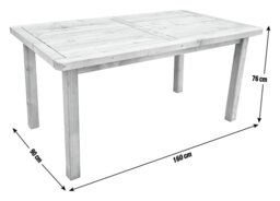 Forest Garden Rosedene 6 Seater Rectangular Garden Table - thumbnail 2