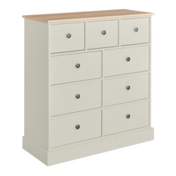 Argos Home Kensington 9 Drawer Chest  - Grey - thumbnail 1