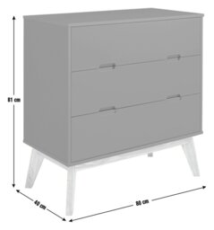 Habitat Pimlico 3 Drawer Chest - Blue - thumbnail 2