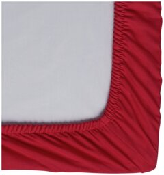 Habitat Easycare Plain Red Fitted Sheet - Single - thumbnail 2