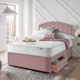 Silentnight Comfort Kingsize 2 Drawer Divan Bed - Pink - thumbnail 2
