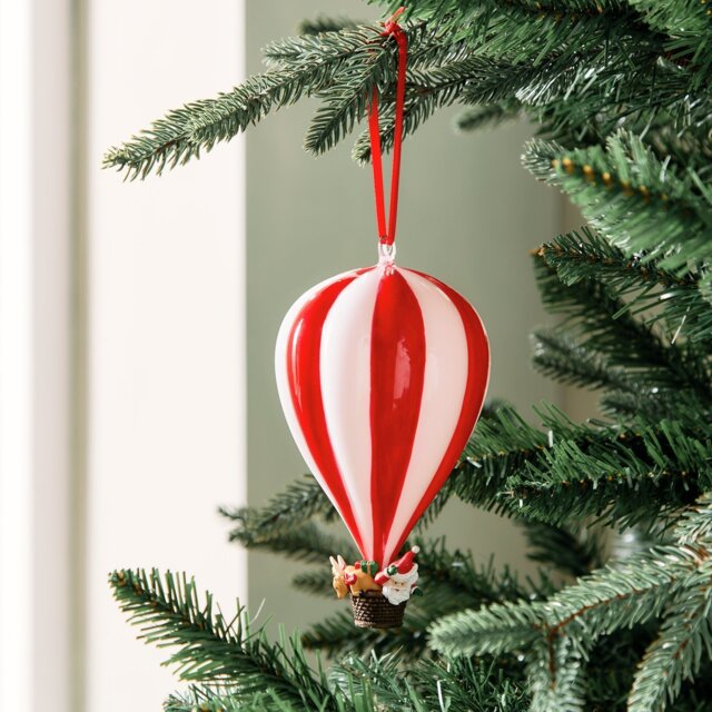 Argos Home Single Hot Air Balloon Glass Christmas Baubles - image 1