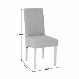 Argos Home Pair of Midback Skirt Tweed Fabric Dining Chairs - thumbnail 2