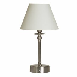 Searchlight Metal Rechargeable LED Table Lamp - Brass&White - thumbnail 2