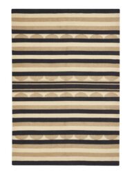 Habitat Scalloped Stripe Beige Flatweave Rug - 160x230cm - thumbnail 2