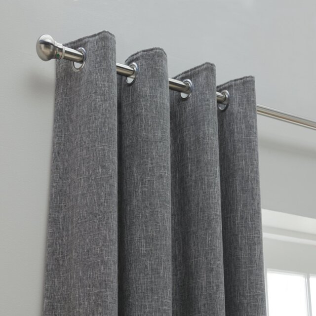 Habitat Blackout Eyelet Curtains - Charcoal - 117x137cm - image 1