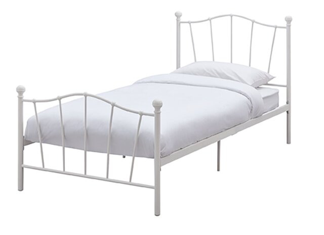 Argos Home Fleur Single Metal Bed Frame - White - image 1