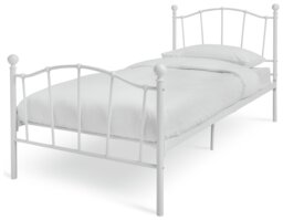 Argos Home Fleur Single Metal Bed Frame - White - thumbnail 2