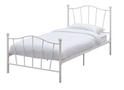 Argos Home Fleur Single Metal Bed Frame - White - thumbnail 1