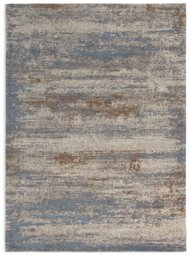 Habitat Distressed Abstract Blue Flatweave Rug - 120x170cm - thumbnail 1