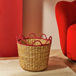 Habitat Woven Red Wiggle Edge Basket - thumbnail 1