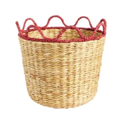 Habitat Woven Red Wiggle Edge Basket - thumbnail 2
