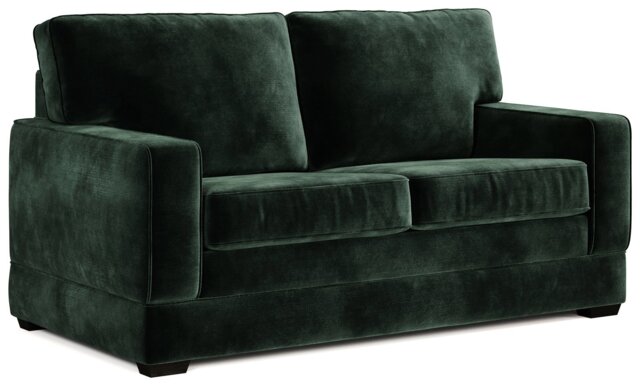 Jay-Be Urban Velvet 2 Seater Sofa Bed - Dark Green - image 1