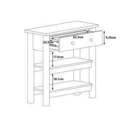 Argos Home Winchester 1 Drawer Console Table - Natural - thumbnail 2