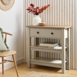 Argos Home Winchester 1 Drawer Console Table - Natural - thumbnail 1