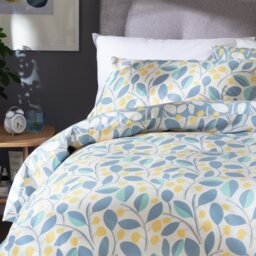 Argos Home Scandi Floral Sky Blue &Yellow Bedding Set-Single