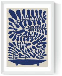 East End Prints 100 Leaved Plant White Frame Art Print  - A2 - thumbnail 2
